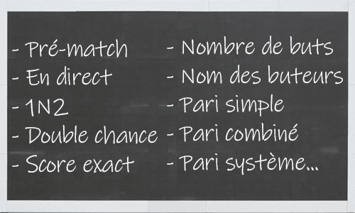Types de paris sportif