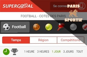 types de paris sportifs dans l'application mobile supergooal