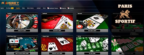 la page du casino roisbet