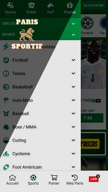 unibet app types de paris