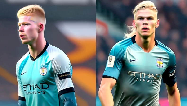 Man City 4-1 Arsenal, Kevin de Bruyne and Erling Haaland