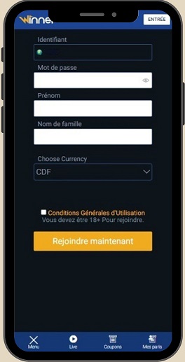 comment s’enregistrer winner bet